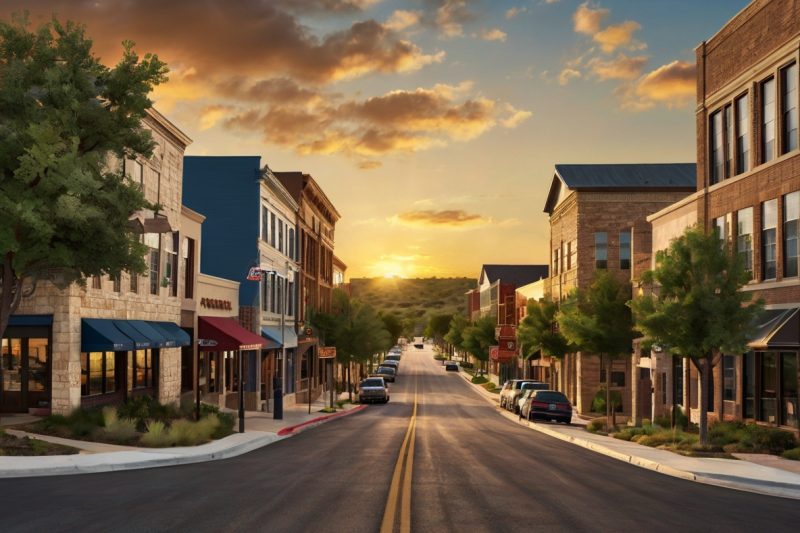 with road angle with property in leander texas